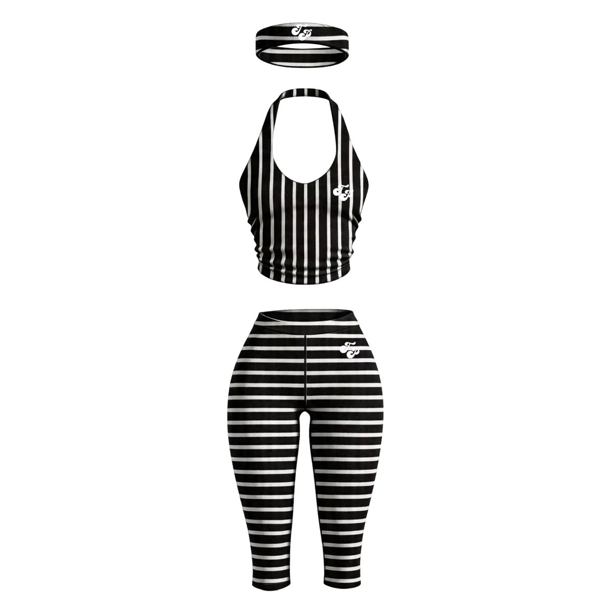 Striped Capri & Halter Set